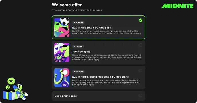 Midnite bonuses